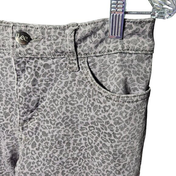 Lee Womens Leopard Print Straight Leg Jeans - Picture 2 of 6